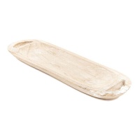 Bandeja decorativa de madera de 50,5 x 15 cm - DCasa