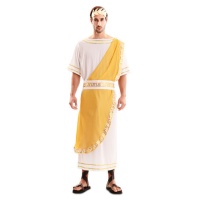 Disfraz de emperador romano dorado para hombre