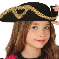 Sombrero de almirante pirata infantil