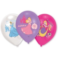 Globos de látex de las Princesas Disney de 27,5 cm - Amscan - 6 unidades