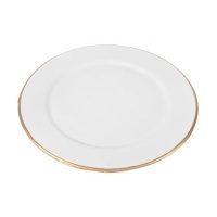 Plato con ribete dorado de 13 cm - DCasa