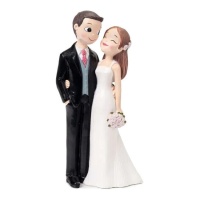 Figura para tarta de novios amorosos de 21 cm