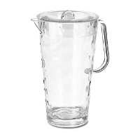 Jarra de 2 L de plástico con puntos y tapa