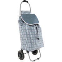 Carrito de la compra de 38 L azul plegable