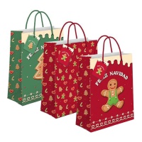 Bolsa regalo de 14 x 11,5 x 6,7 cm de Sweet Christmas - 1 unidad