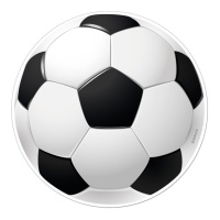 Oblea comestible de balón de fútbol de 15,5 cm - Dekora