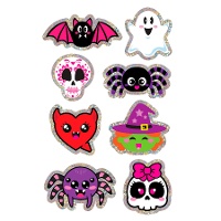 Pegatinas de Halloween holográficas de figuras