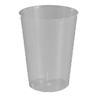 Vasos de 600 ml de plástico transparente ancho - 25 unidades