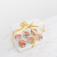 Caja para cupcakes transparente con lazo de 18 x 27 x 14 cm - PME
