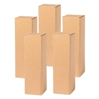 Caja para botella de cartón Kraft - 12 unidades