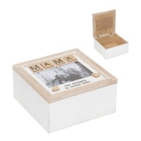 Caja con porta fotos Mamá de 20 x 20 x 10 cm - DCasa