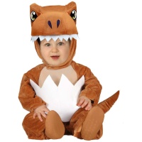Disfraz de dinosaurio marrón para bebé