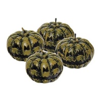 Pack de velas de calabaza de terror - 4 unidades