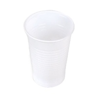 Vasos de 200 ml de plástico blanco - 100 unidades