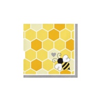 Servilletas de Abeja Baby de 12,5 x 12,5 cm - 16 unidades