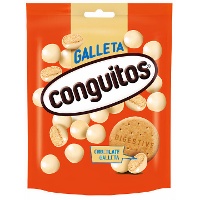 Conguitos de chocolate blanco y galleta de 120 gr