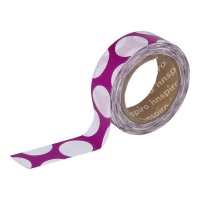 Washi tape de lunares rosa - 10 m