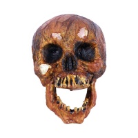 Calavera con aspecto quemado de 16 x 15 x 21 cm