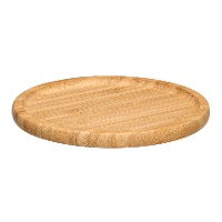 Bandeja de 20 x 20 cm de bambú redonda para aperitivos