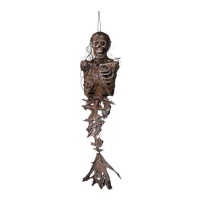Colgante de sirena esqueleto con luz de 79 cm
