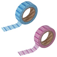 Washi tape de zig zag de 10 m - 1 unidad