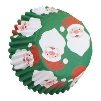 Cápsulas para cupcakes de Santa Claus con interior de aluminio - PME - 30 unidades