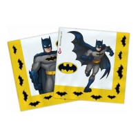 Servilletas de Batman compostables de 16,5 x 16,5 cm - 20 unidades