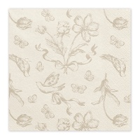 Servilletas de flores Vintage de 16,5 x 16,5 cm - 12 unidades