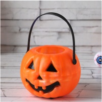 Cubo de calabaza con luz