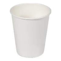 Vasos de 200 ml de cartón blanco - 100 unidades