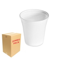 Vaso de 160 ml de plástico blanco - 1000 unidades