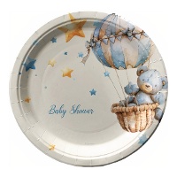 Platos de Baby Shower Vintage de 18 cm - 8 unidades