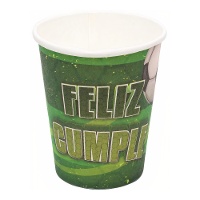 Vasos de Feliz Cumple futbolero - 8 unidades