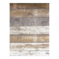 Papel de arroz adhesivo de listones de madera de 29,7 x 42,5 cm - Artis decor - 1 unidad