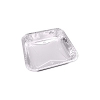 Envase de aluminio desechable cuadrado de 20,6 x 20,6 x 5 cm