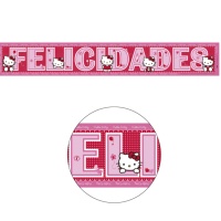 Guirnalda felicidades de Hello Kitty de 90 cm - 2 unidades