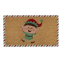 Felpudo de Elfo sonriente navideño