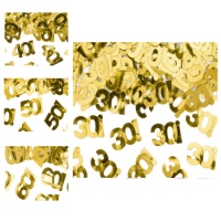 Confetti de cumpleaños dorado de 15 gr