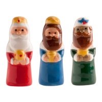 Figuras para roscón de Reyes Magos de colores de 3,5 cm - Dekora - 100 unidades