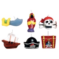 Velas de pirata con varios diseños - 6 unidades