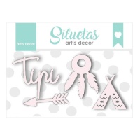 Chipboard de Tipi - Artis decor - 4 piezas