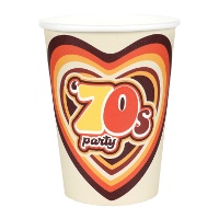 Vasos de años 70 retro de 270 ml - 10 unidades