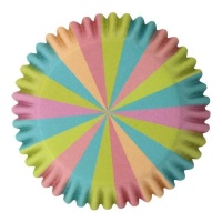 Cápsulas para cupcakes de cuñas pastel - PME - 30 unidades