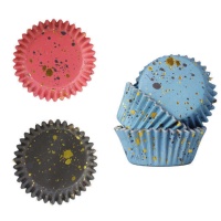 Capsula para cupcake con salpicaduras doradas - PME - 30 unidades