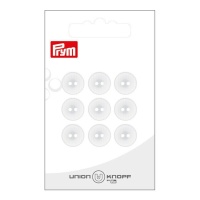 Botones blancos de 1,2 cm con dos agujeros - Prym - 9 unidades