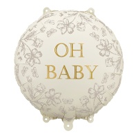 Globo Oh Baby floral de 35 x 35 cm