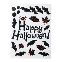 Pegatinas de Halloween de siluetas negras - 1 hoja