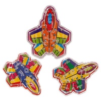 Juegos de laberintos de aviones de colores - 3 unidades
