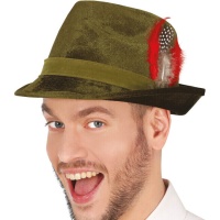 Sombrero de tirolés con pluma clásico