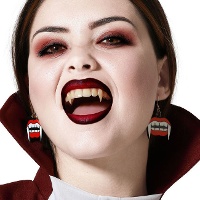 Pendientes de boca de vampiro - 1 par